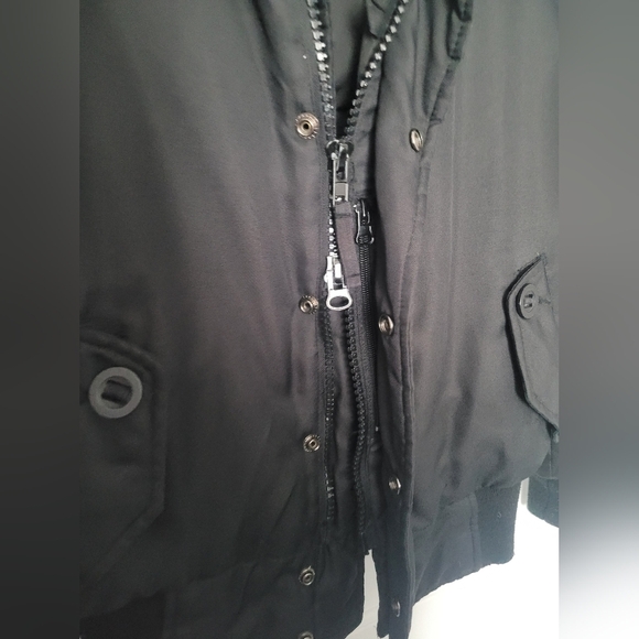 Urban Behaviour Winter Bomber Puffer Black Jacket S: Medium - Picture 4 of 10